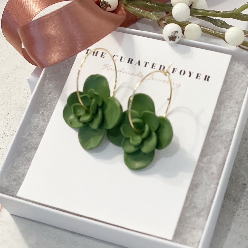 Handmade Polymer Clay Flower Earrings